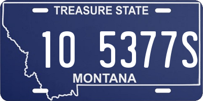 MT license plate 105377S