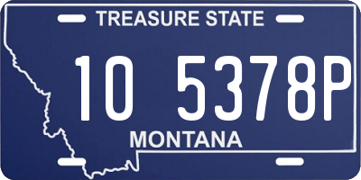 MT license plate 105378P