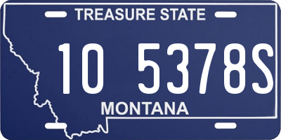 MT license plate 105378S