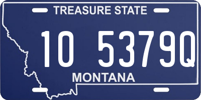 MT license plate 105379Q