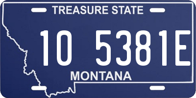 MT license plate 105381E