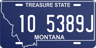 MT license plate 105389J