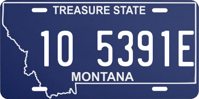 MT license plate 105391E