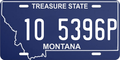 MT license plate 105396P