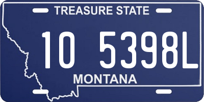 MT license plate 105398L