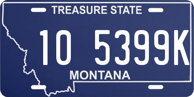 MT license plate 105399K