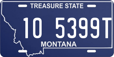 MT license plate 105399T