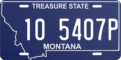 MT license plate 105407P