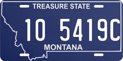 MT license plate 105419C