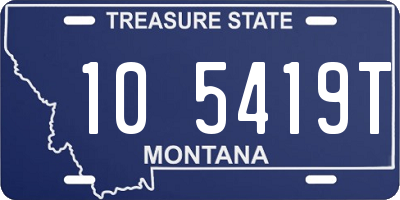 MT license plate 105419T