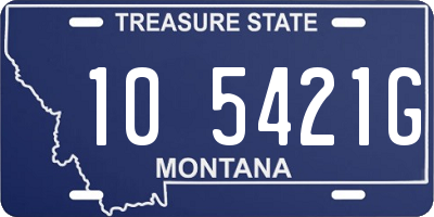 MT license plate 105421G