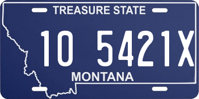 MT license plate 105421X