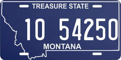 MT license plate 105425O