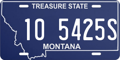 MT license plate 105425S