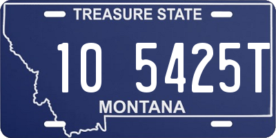 MT license plate 105425T