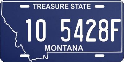 MT license plate 105428F