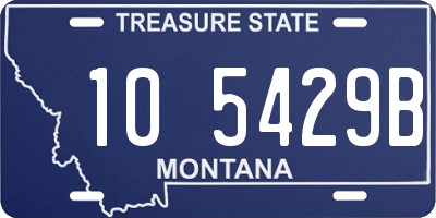 MT license plate 105429B