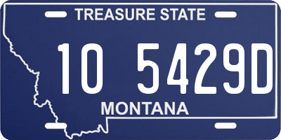 MT license plate 105429D