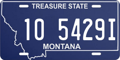 MT license plate 105429I