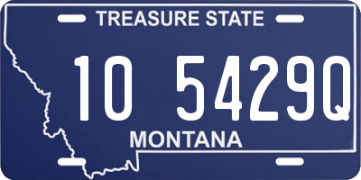 MT license plate 105429Q