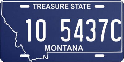 MT license plate 105437C