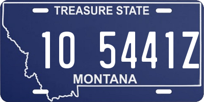 MT license plate 105441Z