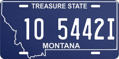 MT license plate 105442I