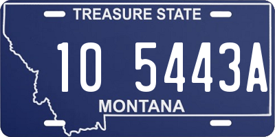 MT license plate 105443A