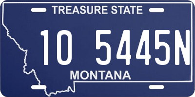 MT license plate 105445N