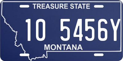 MT license plate 105456Y