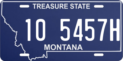 MT license plate 105457H