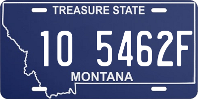 MT license plate 105462F