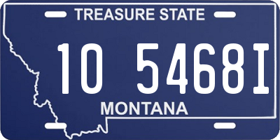 MT license plate 105468I