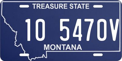 MT license plate 105470V