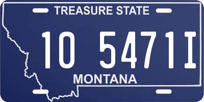 MT license plate 105471I