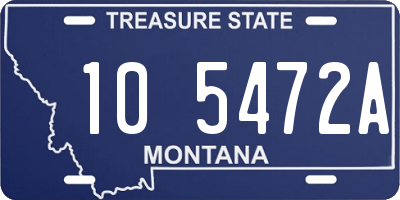 MT license plate 105472A