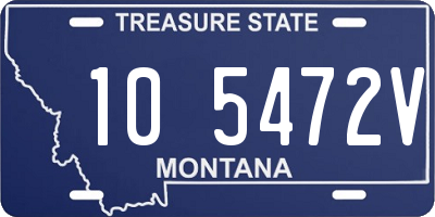 MT license plate 105472V