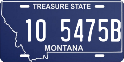 MT license plate 105475B