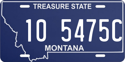 MT license plate 105475C