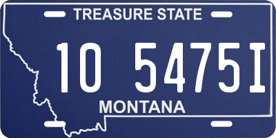 MT license plate 105475I