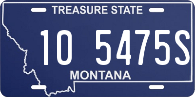 MT license plate 105475S