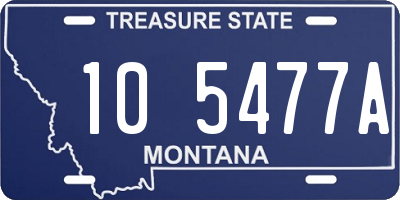 MT license plate 105477A