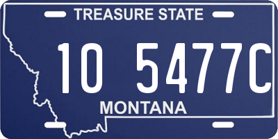 MT license plate 105477C