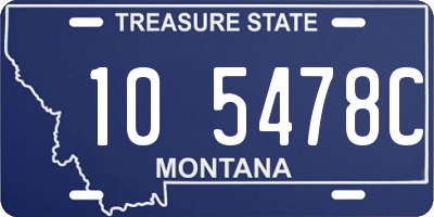 MT license plate 105478C