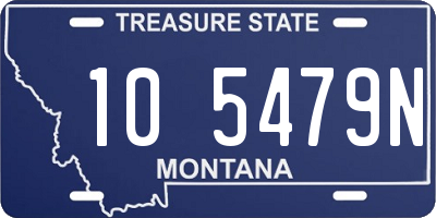 MT license plate 105479N