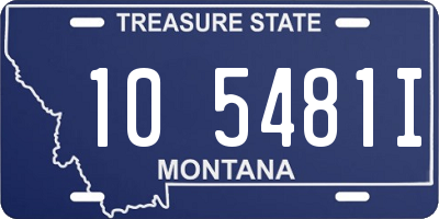 MT license plate 105481I