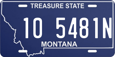 MT license plate 105481N