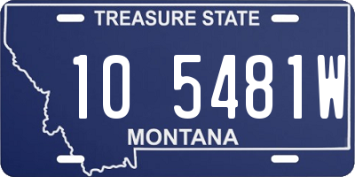 MT license plate 105481W