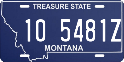 MT license plate 105481Z