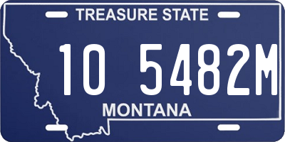 MT license plate 105482M